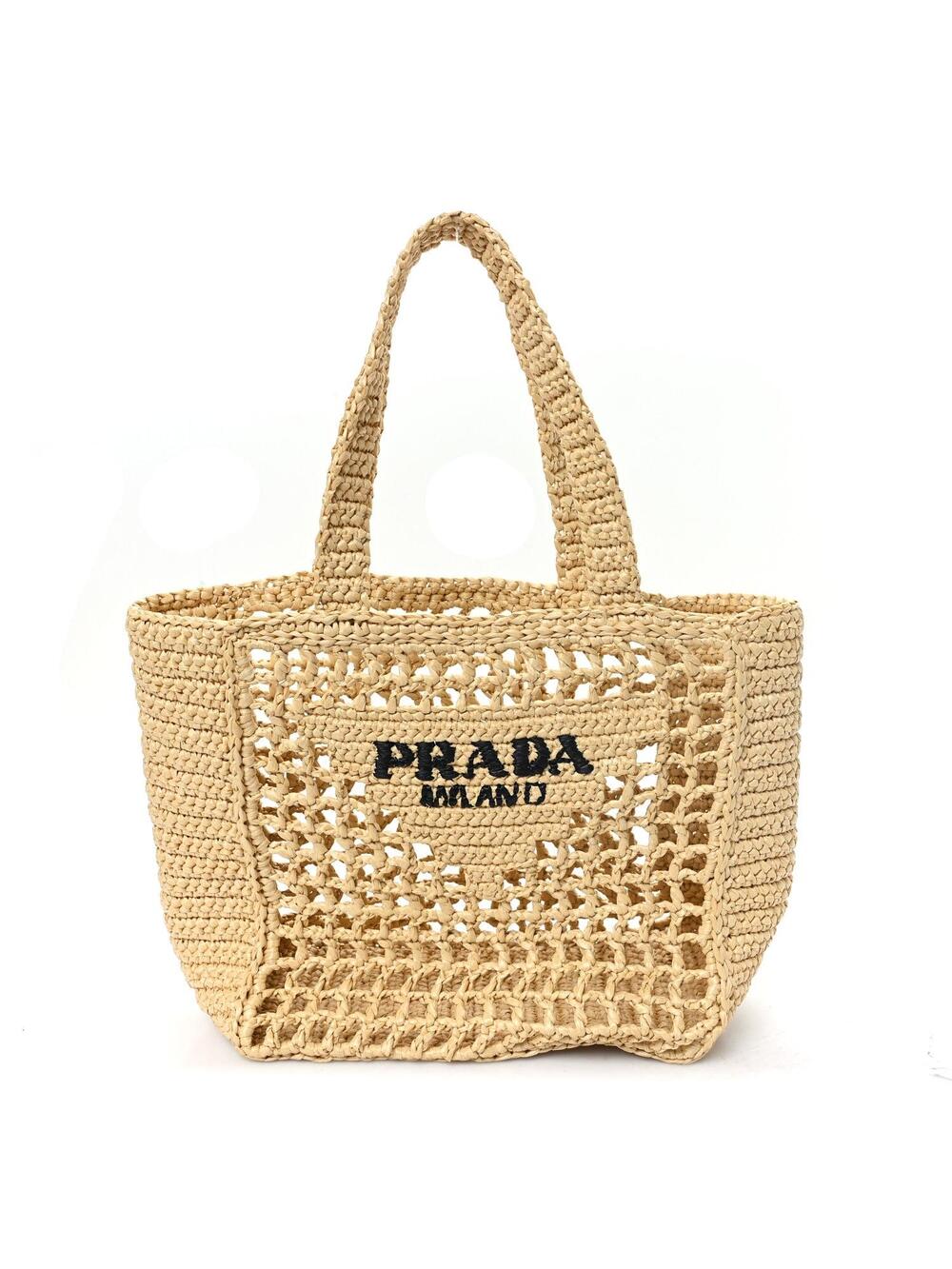 Prada Yarn Raffia Effect Crochet Logo #343914P14B